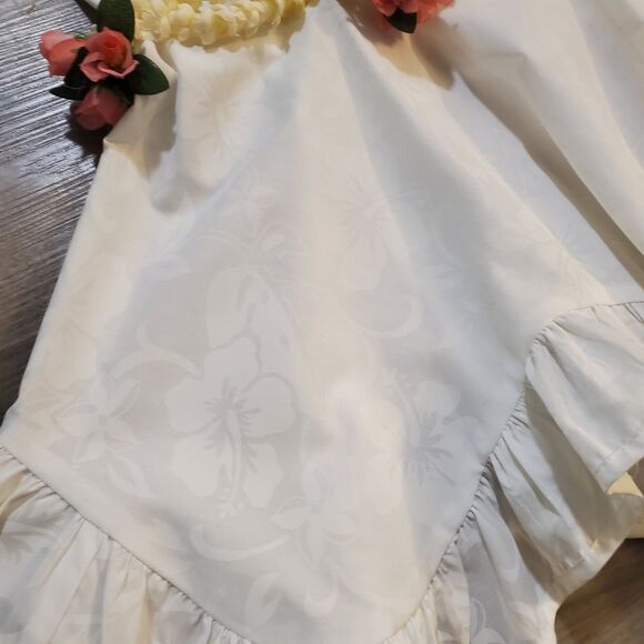 Vtg Hawaiian Original Hilo Hatties Wild Ginger Lei Sz 16 Wedding Muumuu Dress - Picture 4 of 9